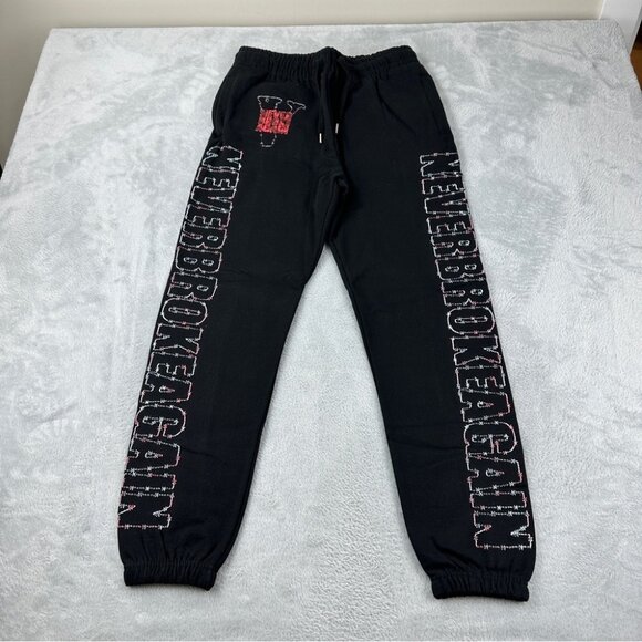 Vlone x Never Broke Again Black Sweatpants Men's Size Small - Picture 1 of 12
